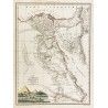 Gravure de 1812 - Carte de l'Égypte - 1