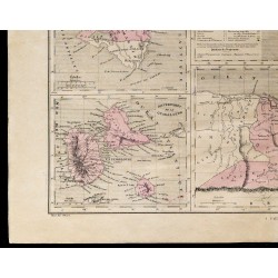 1867 - Carte des colonies françaises en Amérique 