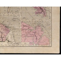 1867 - Carte des colonies françaises en Amérique 