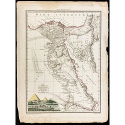 Gravure de 1812 - Carte de l'Égypte - 2