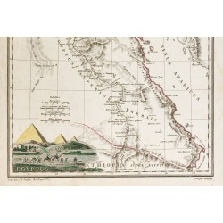 Gravure de 1812 - Carte de l'Égypte - 4