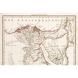 Gravure de 1812 - Carte de l'Égypte - 3