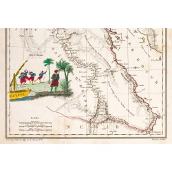 Gravure de 1812 - Carte de l'Égypte - 4