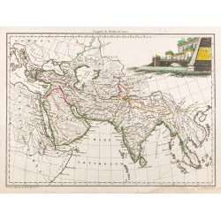 Gravure de 1812 - Carte de l'Asie Ancienne - 1