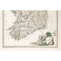 Gravure de 1812 - Carte de l'Irlande - 4