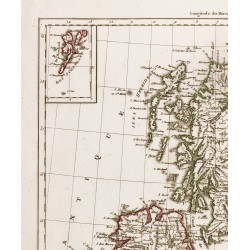 Gravure de 1809 - Carte des îles britanniques - 3