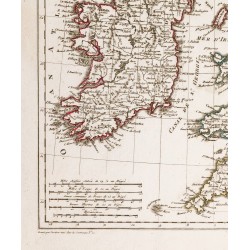 Gravure de 1809 - Carte des îles britanniques - 5