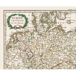 Gravure de 1809 - Carte de l'Europe centrale - 3
