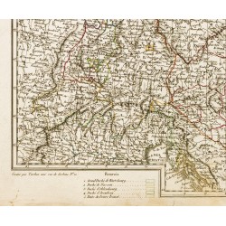 Gravure de 1809 - Carte de l'Europe centrale - 5