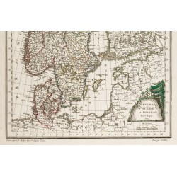 Gravure de 1809 - Carte de Danemark, Suède, et Norvège - 4