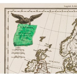 Gravure de 1809 - Europe avant l'invasion des barbares - 3