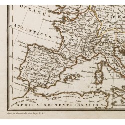 Gravure de 1809 - Europe avant l'invasion des barbares - 5