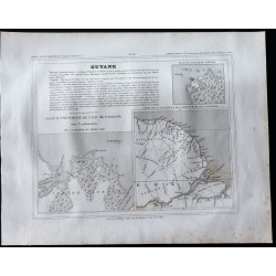 Gravure de 1833 - Guyane et Cayenne - 1