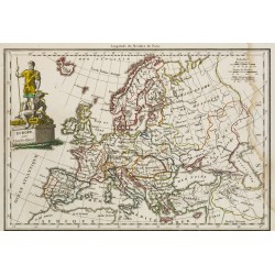 Gravure de 1812 - Europe sous Charles Quint et en 1789 - 3