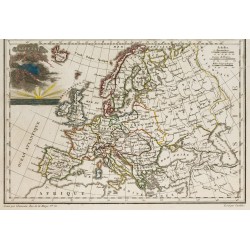 Gravure de 1812 - Europe sous Charles Quint et en 1789 - 4