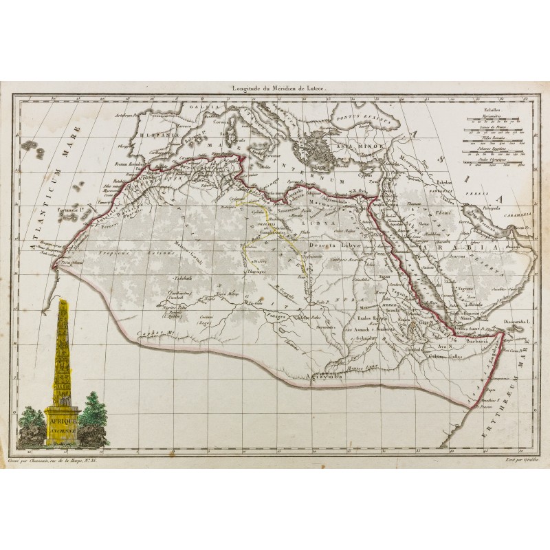 Gravure de 1812 - Carte de l'Afrique ancienne - 1