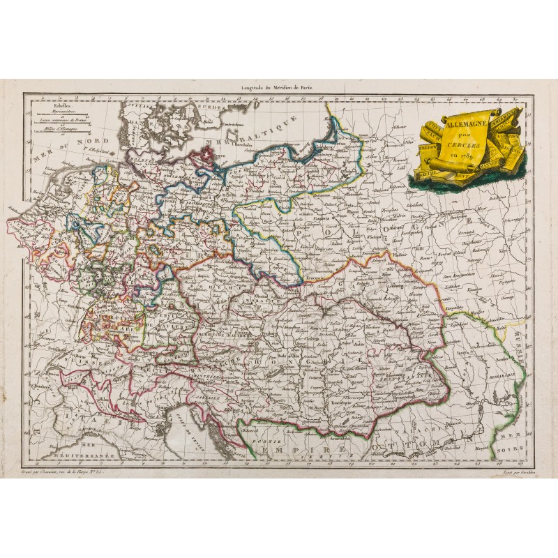 Gravure de 1812 - Allemagne en 1789 - 1