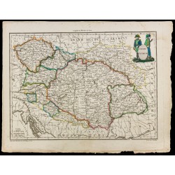 Gravure de 1812 - Carte de l'Empire d'Autriche - 2