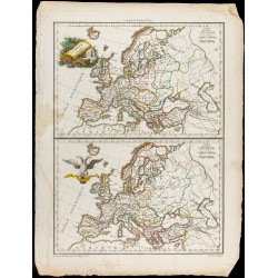 Gravure de 1812 - Europe en 900 et en 1100 - 2