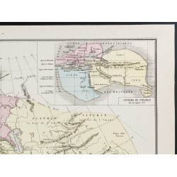 Gravure de 1872 - Monde connu des anciens - 3