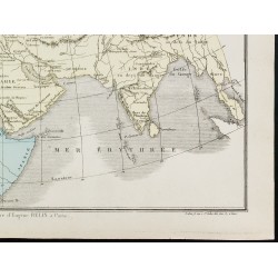 Gravure de 1872 - Monde connu des anciens - 5