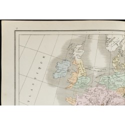 Gravure de 1872 - Europe après l'invasion des barbares - 2