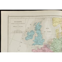 Gravure de 1872 - Europe sous Louis XIV - 2