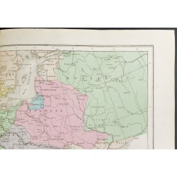 Gravure de 1872 - Europe sous Louis XIV - 3