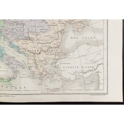 Gravure de 1872 - Europe sous Louis XIV - 5