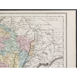 Gravure de 1872 - France divisée en 32 gouvernements - 3