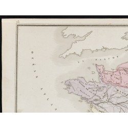 Gravure de 1872 - France géologique - 2