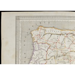 Gravure de 1840/50 - Carte de l'Espagne - 2