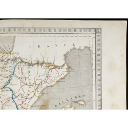 Gravure de 1840/50 - Carte de l'Espagne - 3