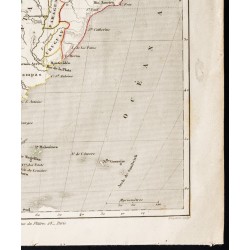 Gravure de 1840ca - Carte de l'Amérique Méridionale - 5