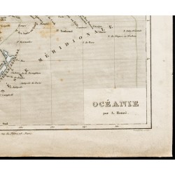 Gravure de 1840ca - Carte de l'Océanie - 5