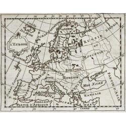 Gravure de 1773 - Carte de l'Europe - 1