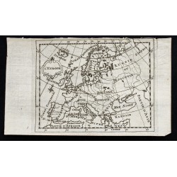Gravure de 1773 - Carte de l'Europe - 2