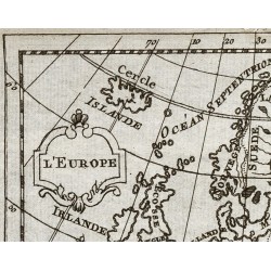 Gravure de 1773 - Carte de l'Europe - 3