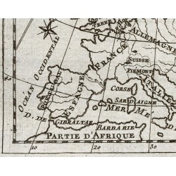 Gravure de 1773 - Carte de l'Europe - 5