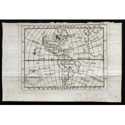 Gravure de 1773 - Carte de l'Amérique - 2