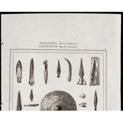 Gravure de 1842 - Armes et anciens Canots - 2
