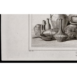 Gravure de 1842 - Vases - Époque romaine - 4