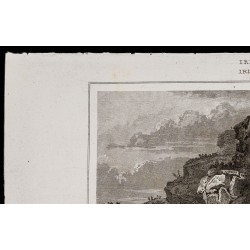 Gravure de 1842 - Le lac de Killarney - 2