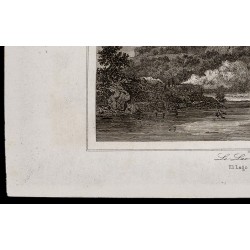 Gravure de 1842 - Le lac de Killarney - 4
