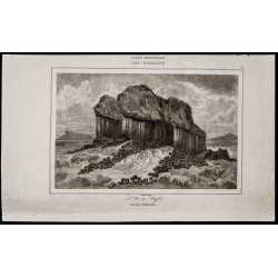 Gravure de 1842 - L'île de Staffa - 1