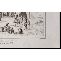 Gravure de 1842 - Résidence d'un noble Saxons - 5