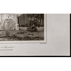 Gravure de 1842 - Église St Nicolas à Leicester - 5