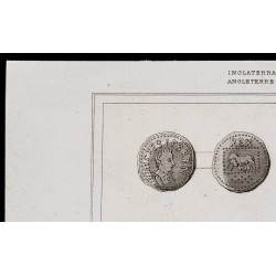 Gravure de 1842 - Monnaies Saxonnes - 2