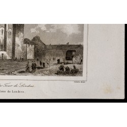 Gravure de 1842 - Tour blanche - Tour de Londres - 5