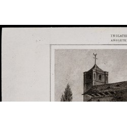 Gravure de 1842 - Abbaye de Waltham - 2